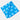 A bright blue square bandana, featuring a repeating pattern of white tennis balls and a white AO logo on the left side, displayed against a grey background.