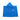 A folded blue rain poncho with a drawstring hood and the AO logo on the front.