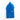 A folded blue rain poncho with a drawstring hood that is slightly opened and the AO logo on the front.