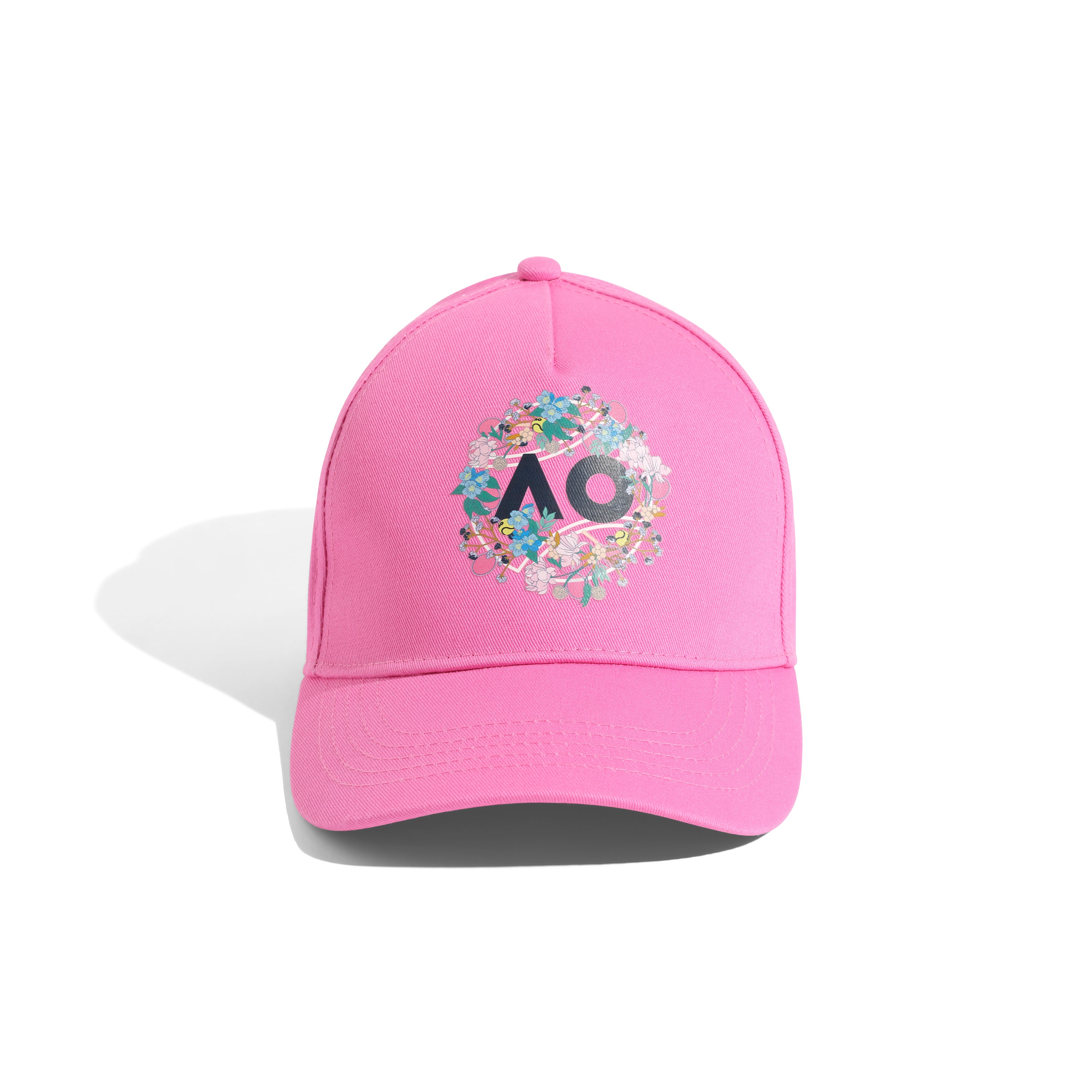 Cap Pink Flower Logo Front View