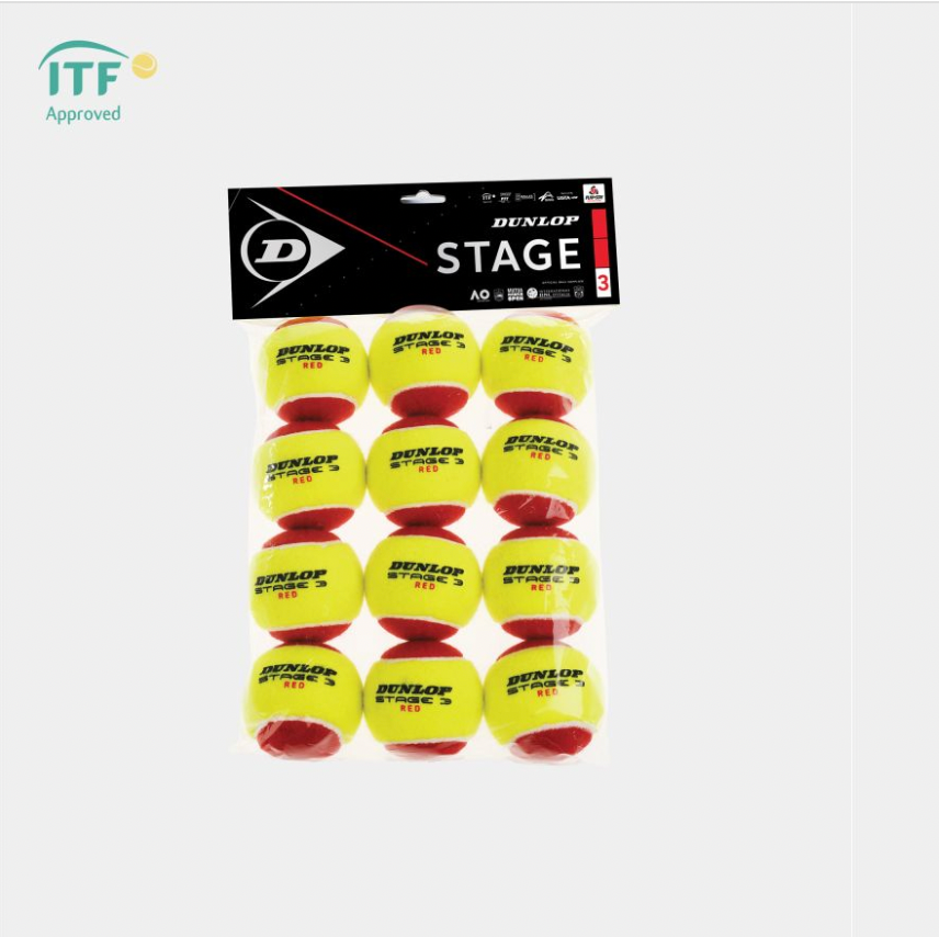 Tennis Balls - Dunlop Stage 3 Red (12 Pack)