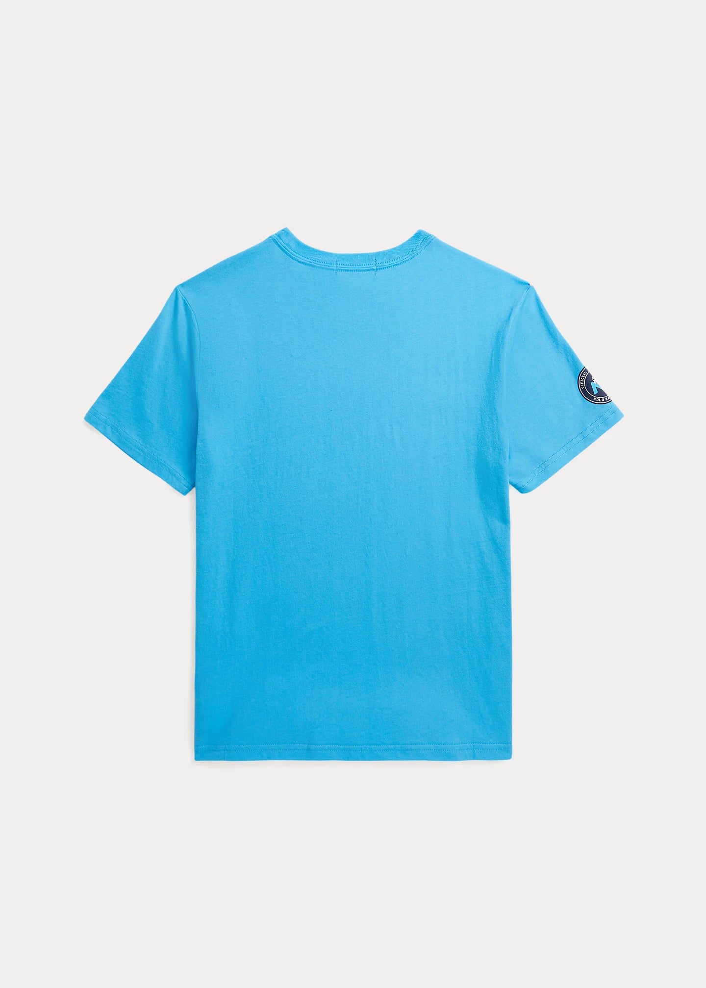 Blue Boy's T-Shirt Polo Horse Back View