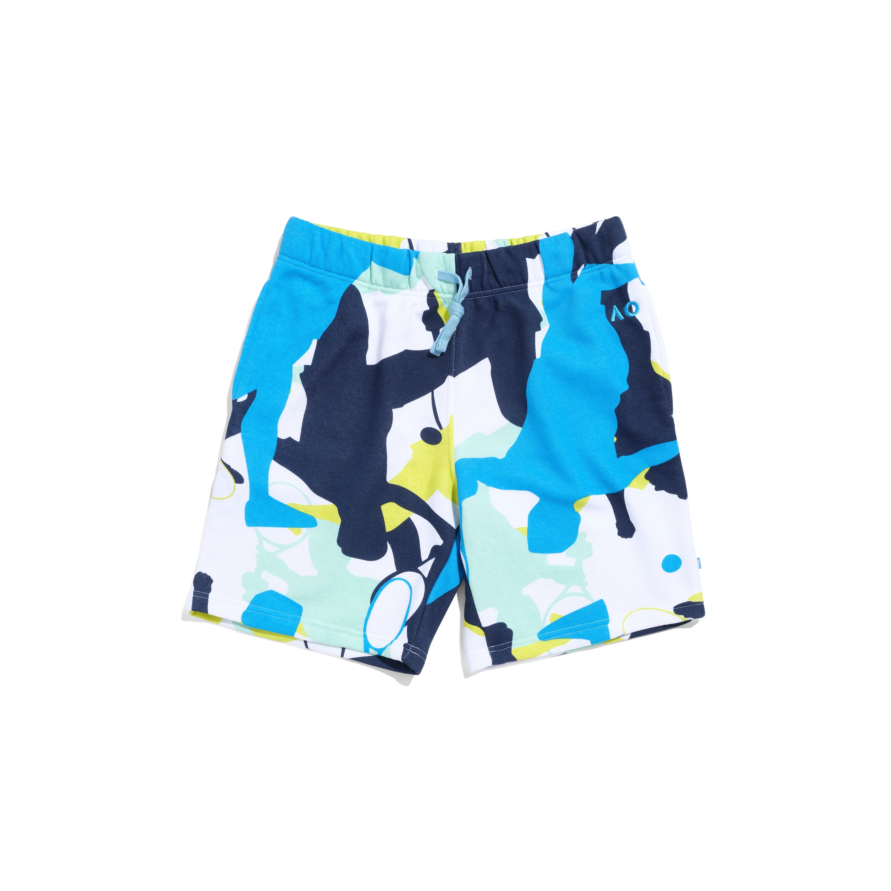 Men's Blue Shorts Player Camouflage Front View