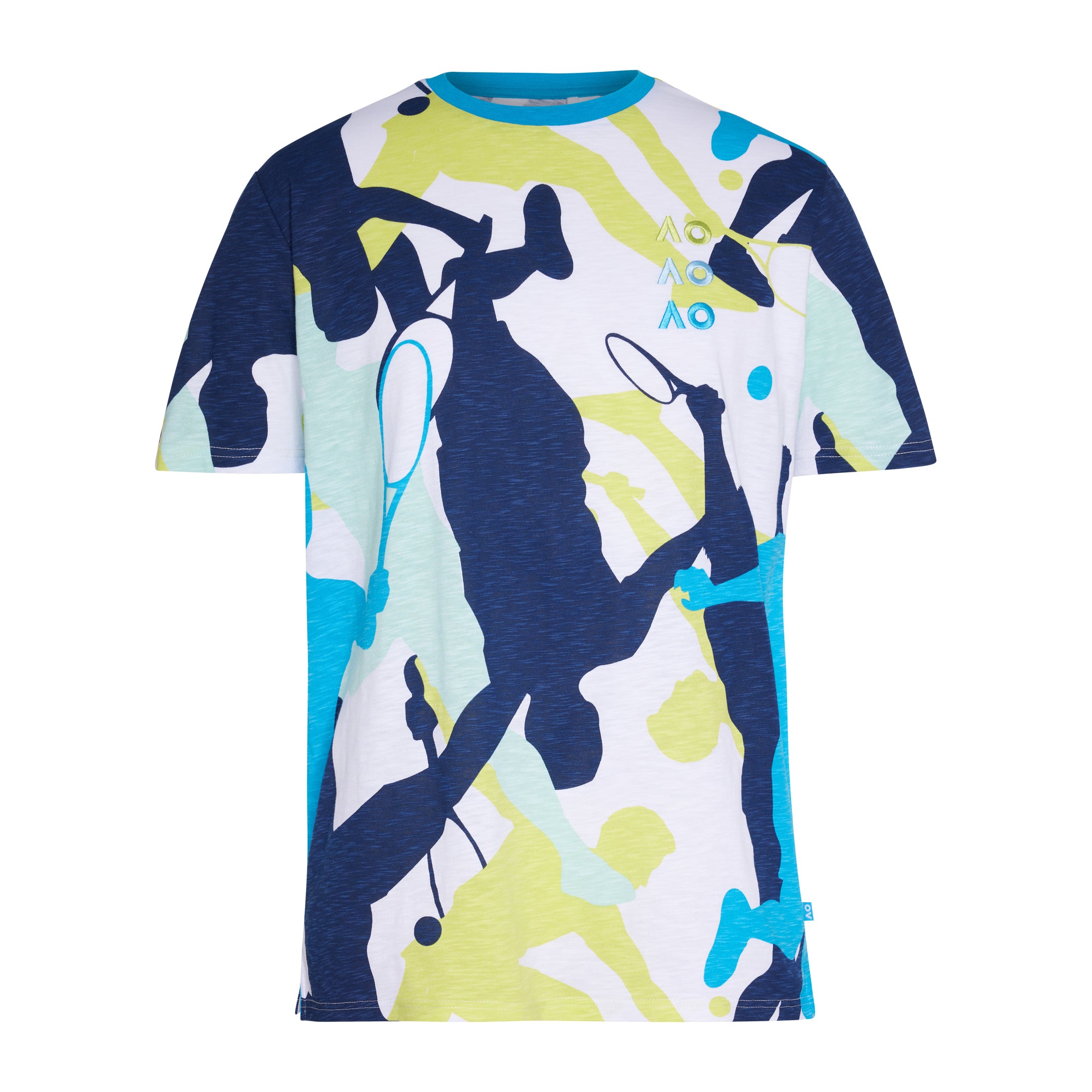 Men's Blue T-shirt Player Camouflage Front View