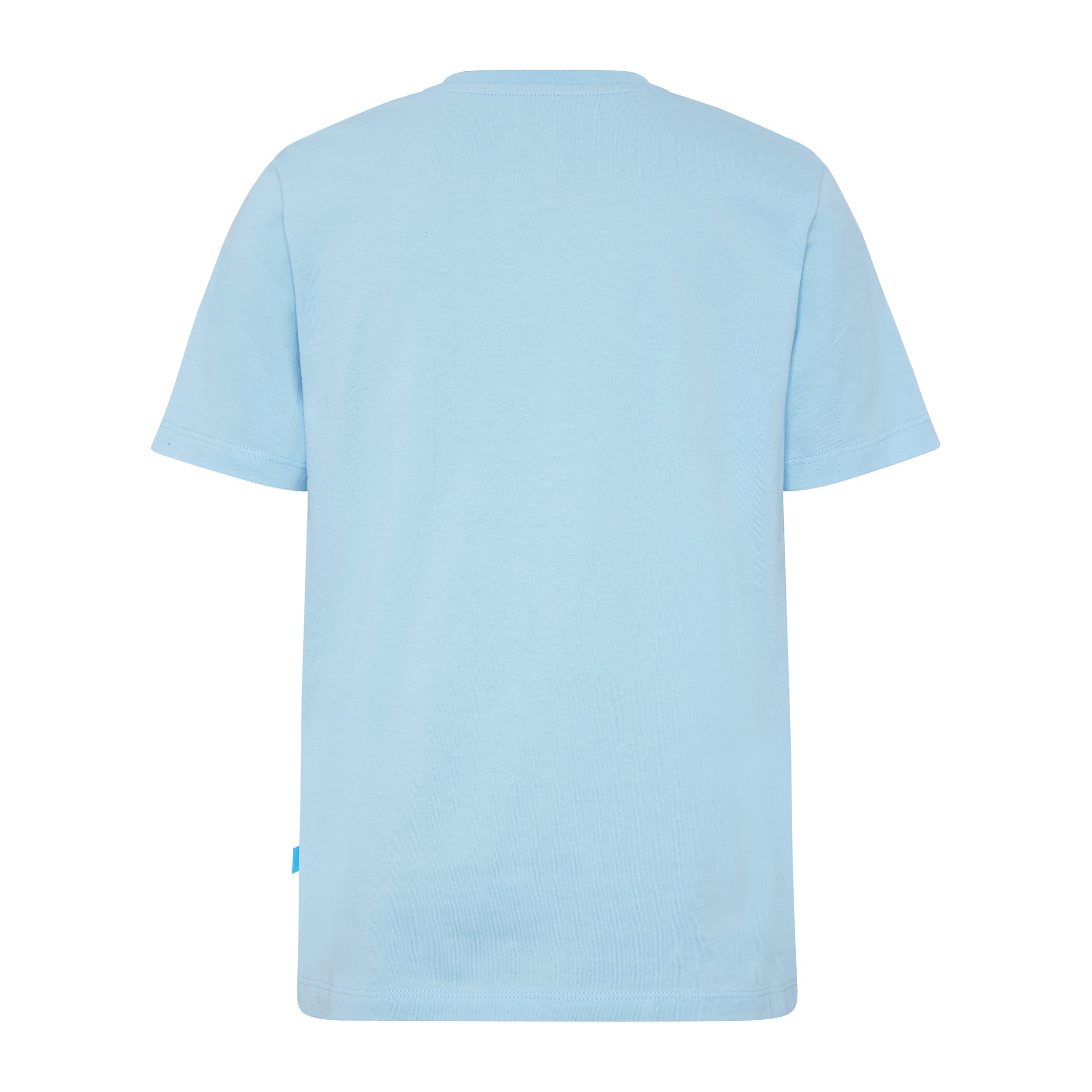 Boy's Blue T-Shirt Chequered Print Back View