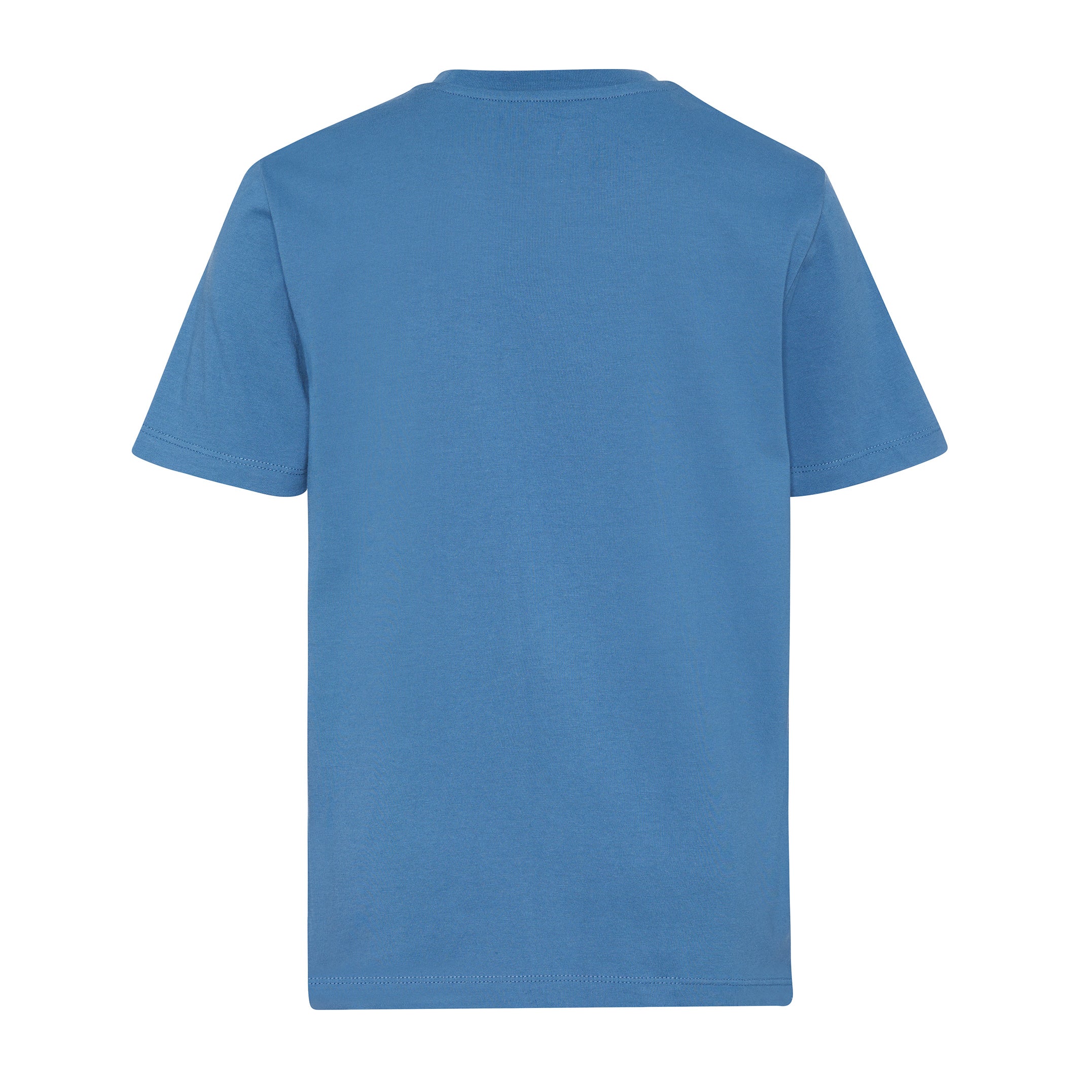 Boy's Blue T-Shirt SmileyWorld AO Logo Back View