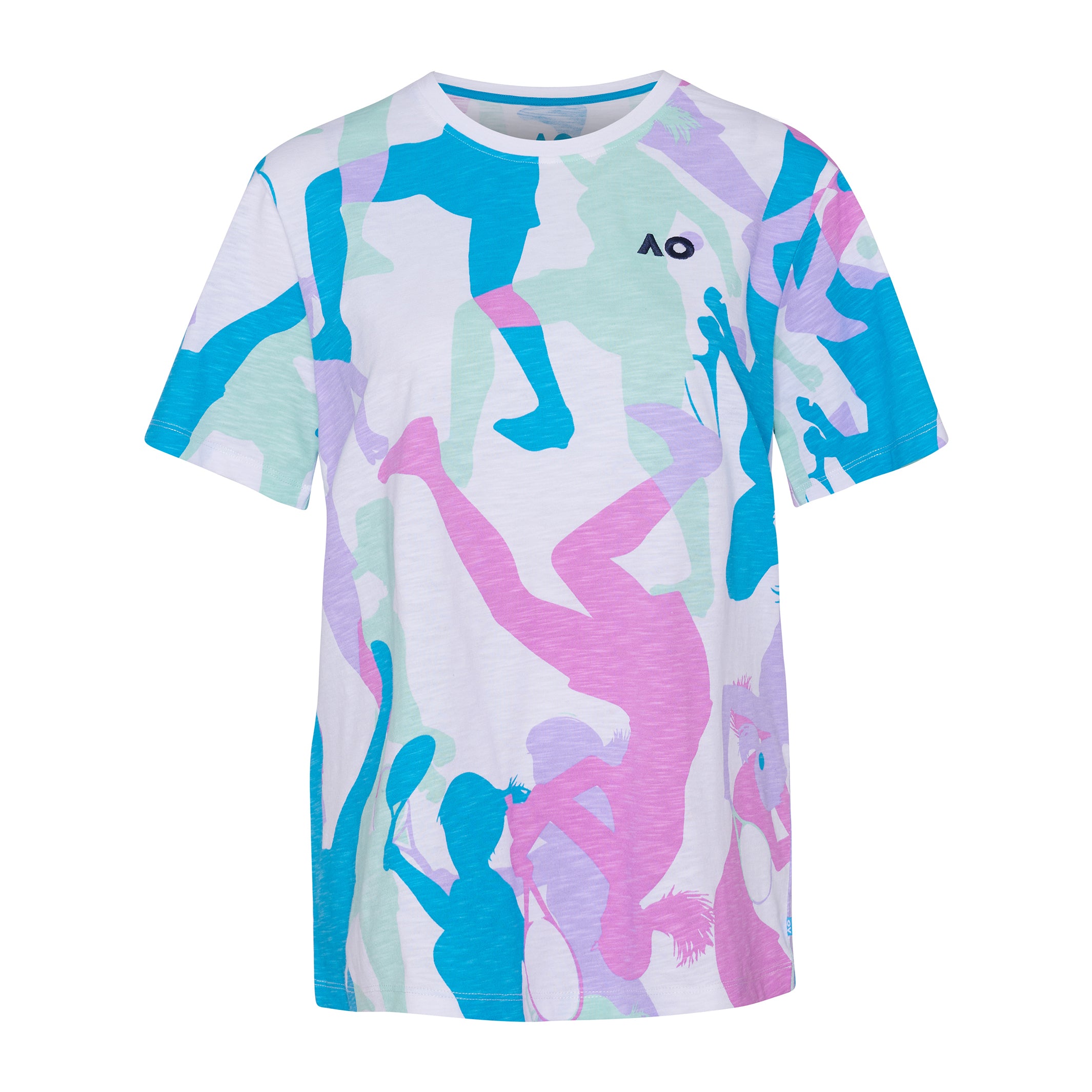 Women's Pink T-Shirt Player Camouflage Front View