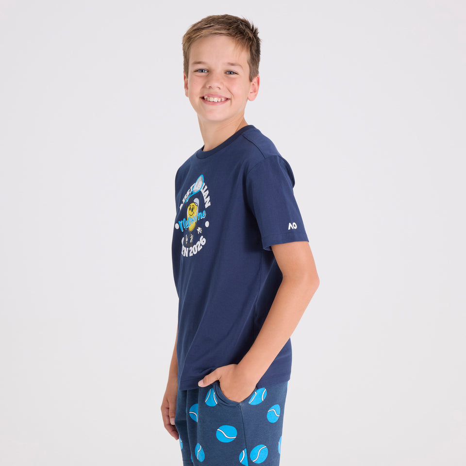 Kids Australian Open Graphic T-Shirt Navy
