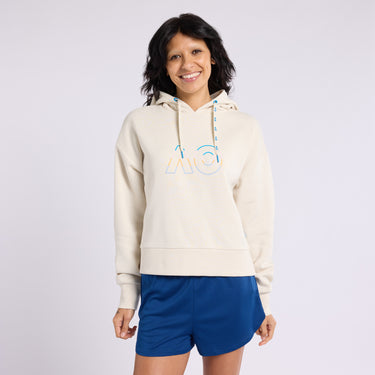 Women's Australian Open Logo Hoodie Cream