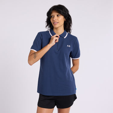 Women's Australian Open Half-Zip Polo Shirt Navy