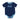 Baby Romper Navy AO Textured Logo Front View