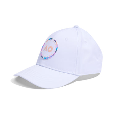 Cap White Round Logo Side View