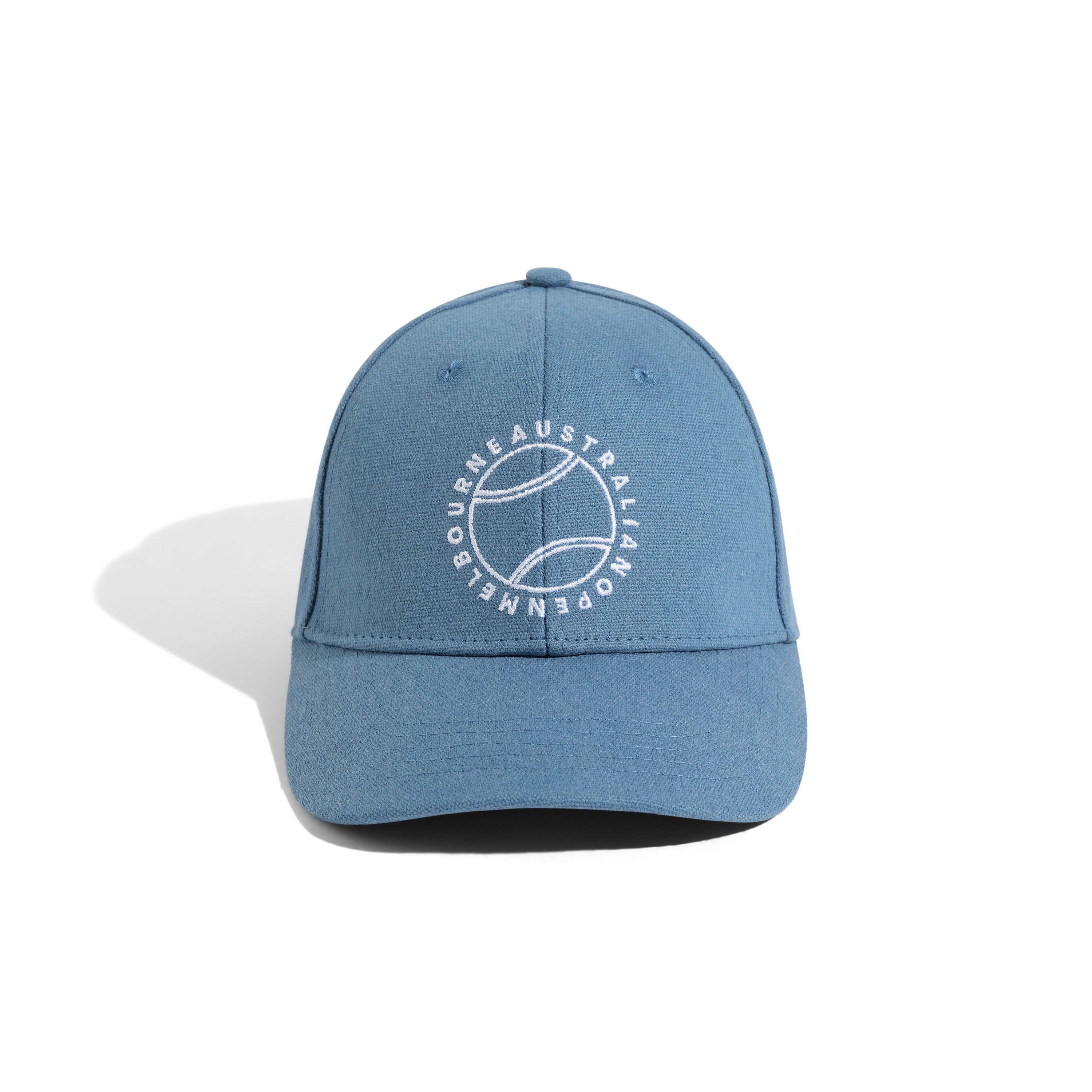 Cap Blue Embroidered Ball Front View