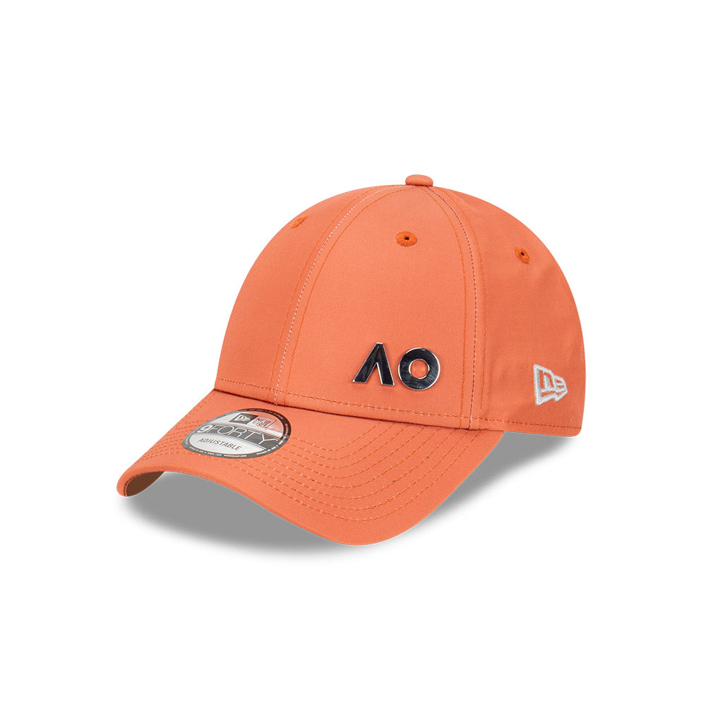Cap Orange Performance Pin Logo Side View