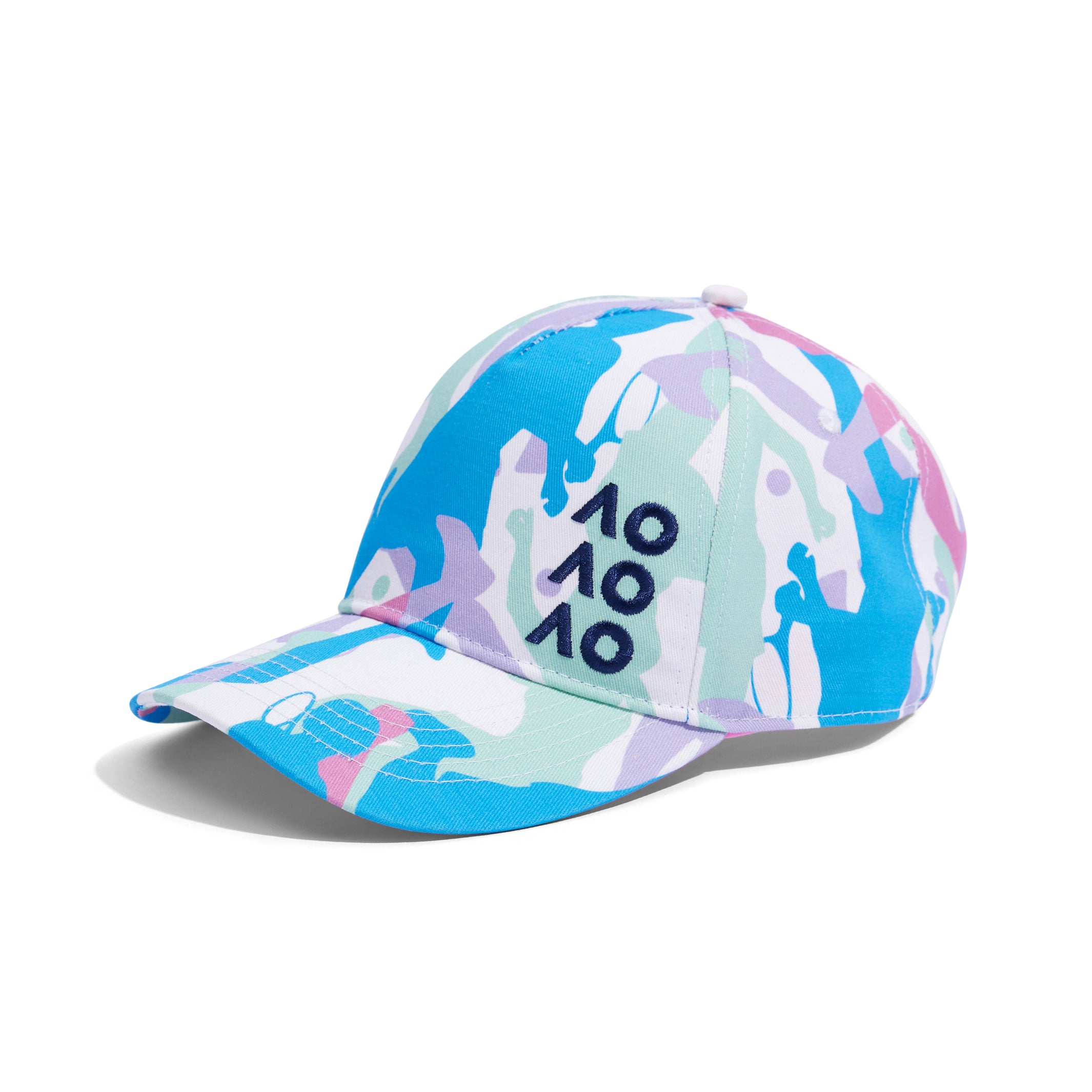 Cap Blue Player Camouflage Side View