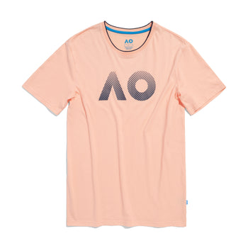 Kid's Unisex Orange T-Shirt AO Textured Logo Front View