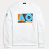 Men's White Sweatshirt AO Polo Front View Product Shot