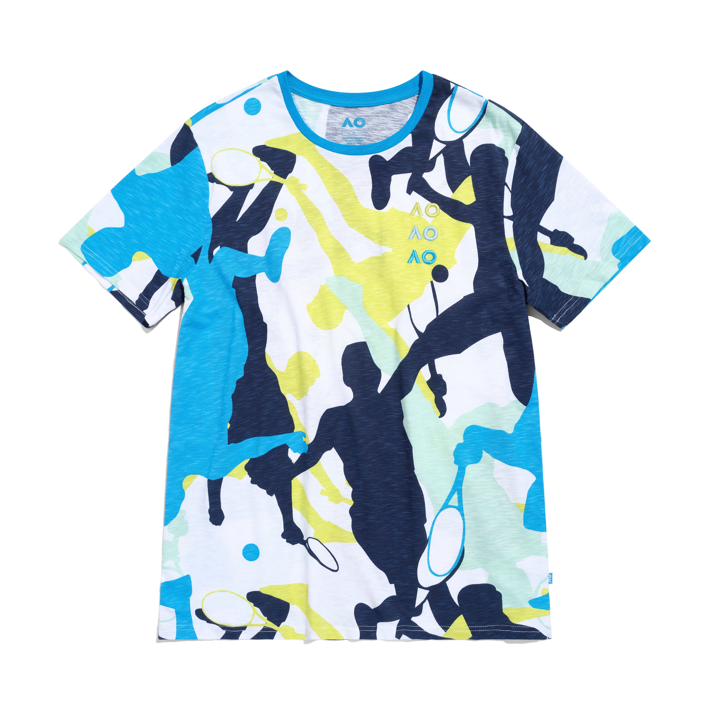Men's Blue T-shirt Player Camouflage Front View