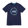 Men's Navy T-shirt AO Round Logo Front View
