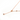 Australian Open Racquet & Ball Slider Necklace Gold