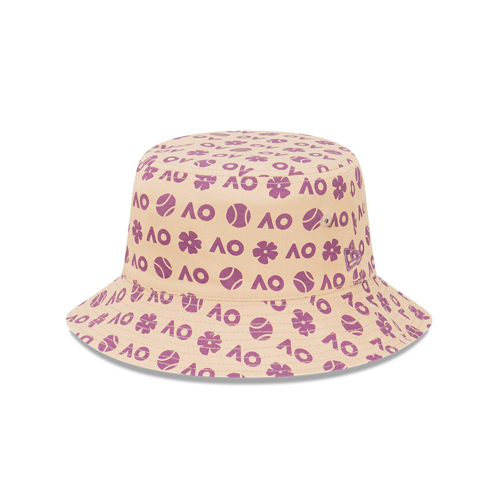 New Era Purple Bucket Hat Reversible Upside Down View