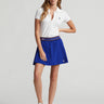 Blue Women's Skort Pleated Wrap Front View