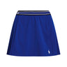 Blue Women's Skort Pleated Wrap Front View