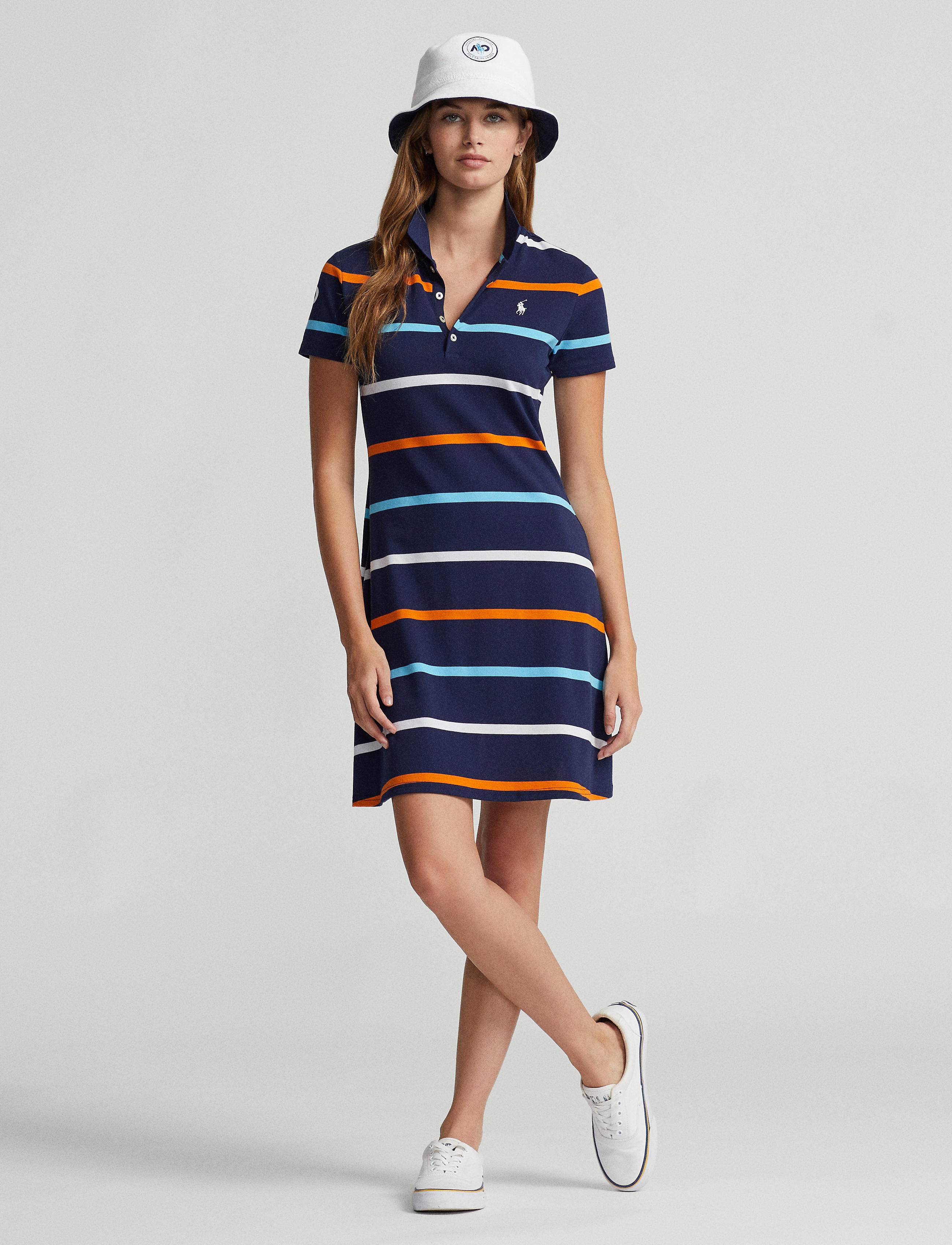 Women's Polo Dress Striped