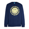 Men's Navy Sweatshirt SmileyWorld Happy Slam Front View