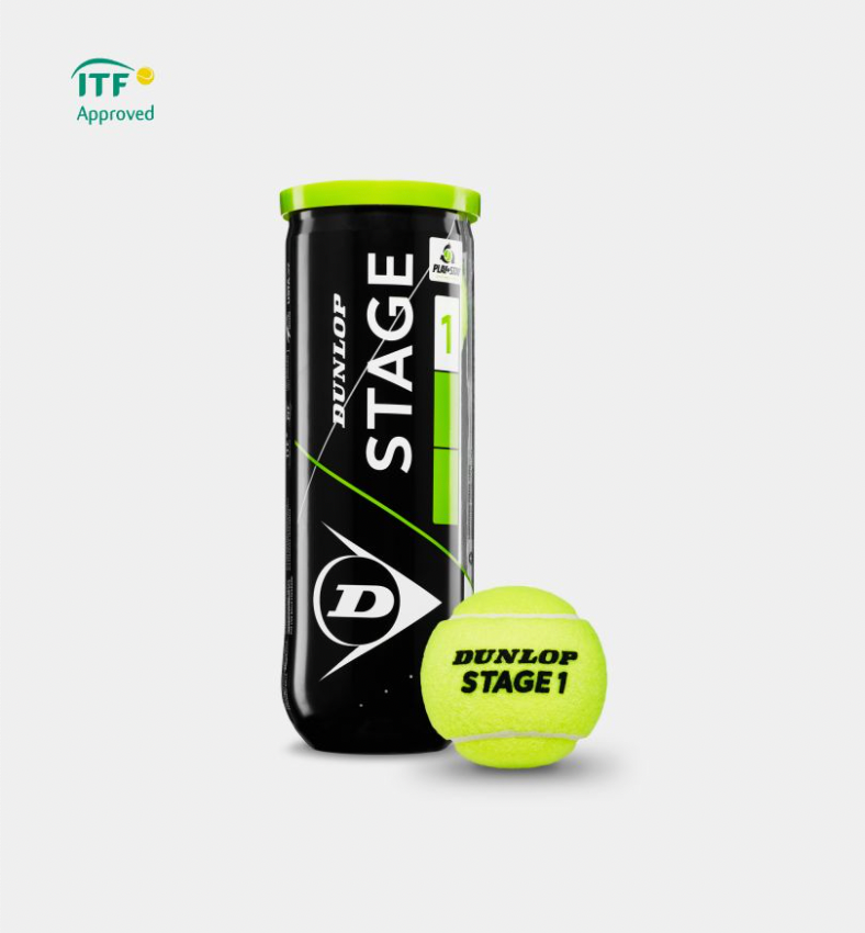 Tennis Balls - Dunlop Stage 1 Green (4 Pack)