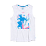 Women's White Singlet Player Camouflage Front View