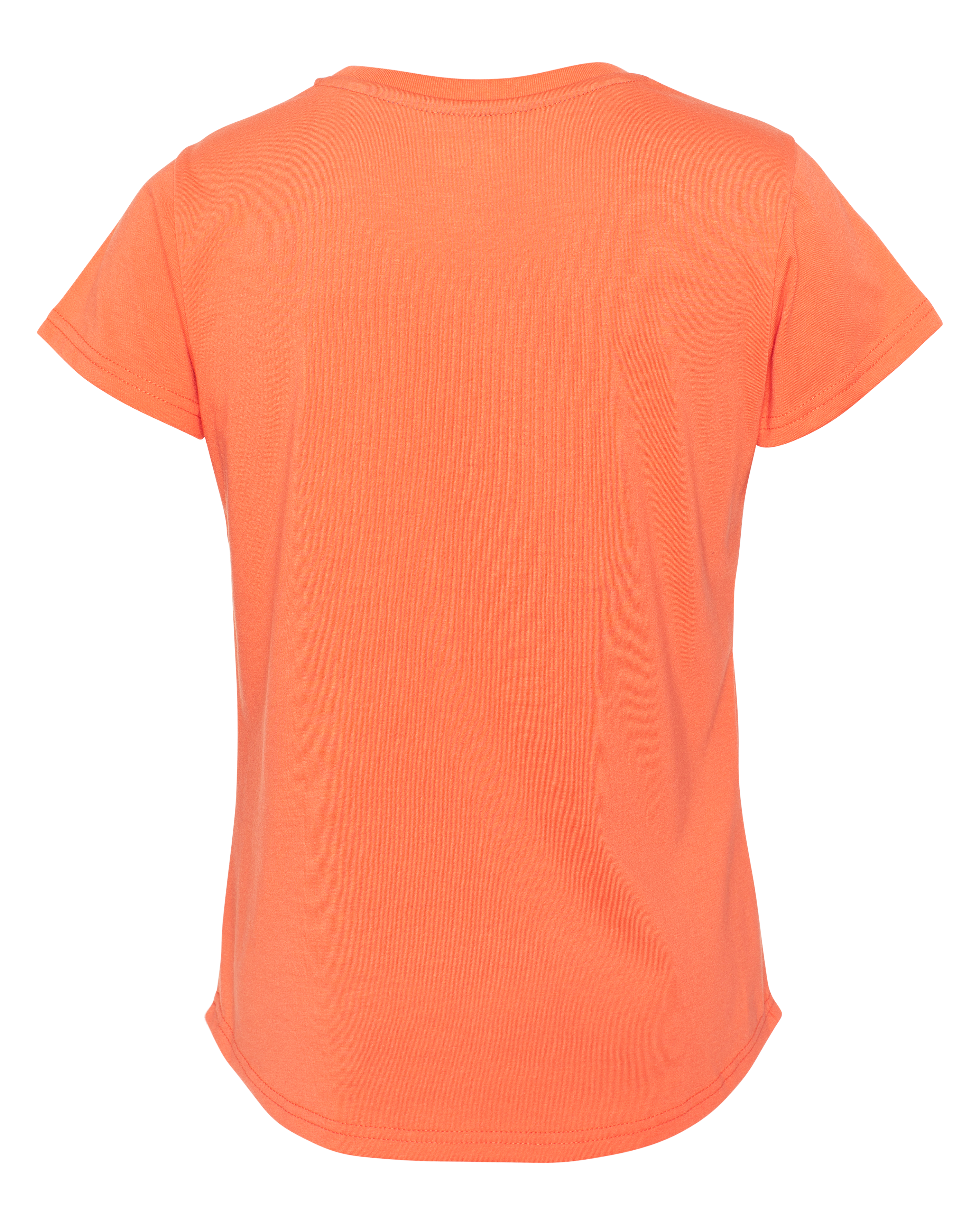 T-Shirt - Girl's Orange Rainbow Print - Kids
