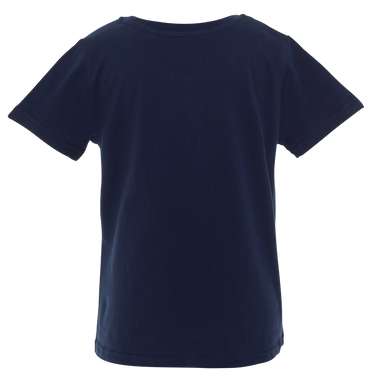 T-Shirt - Girl's Navy Geometric Logo - Kids