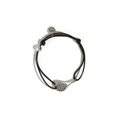Bracelet - Silver Charms - Black