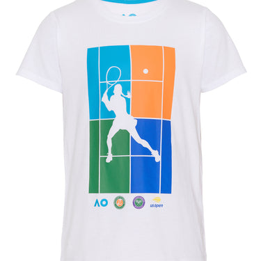 T-Shirt - Girl's White Grand Slam Player - Kids