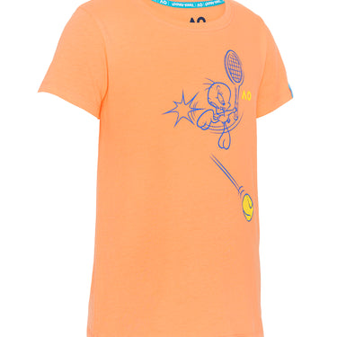 T-Shirt - Girl's Orange Tweety Print - Kids