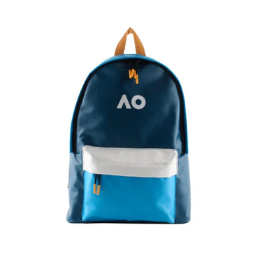 Australian Open Unisex Backpack - Blue, Yellow and White - AO Logo - Melbourne  - Front View